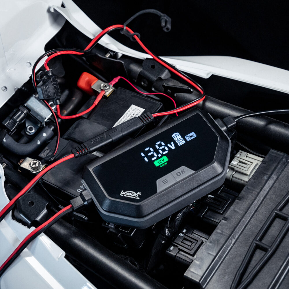 LOBOO Ładowarka motocyklowa z funkcją konserwacji 6A, do akumulatorów kwasowych, żelowych, litowych