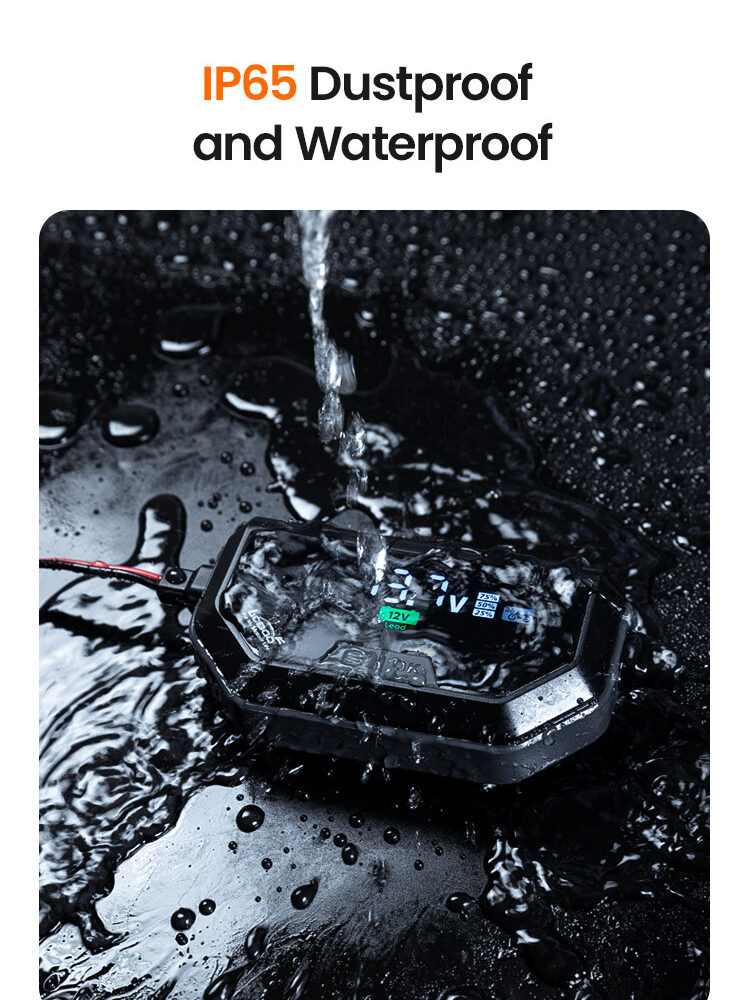 LOBOO Ładowarka motocyklowa z funkcją konserwacji 6A, do akumulatorów kwasowych, żelowych, litowych