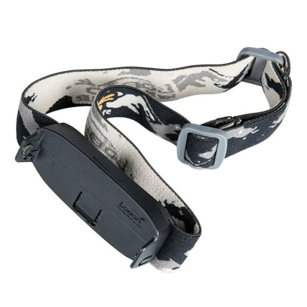 LOBOO Lampka sportowa z paskiem na głowę, wodoodporna IP66, czujnik ruchu