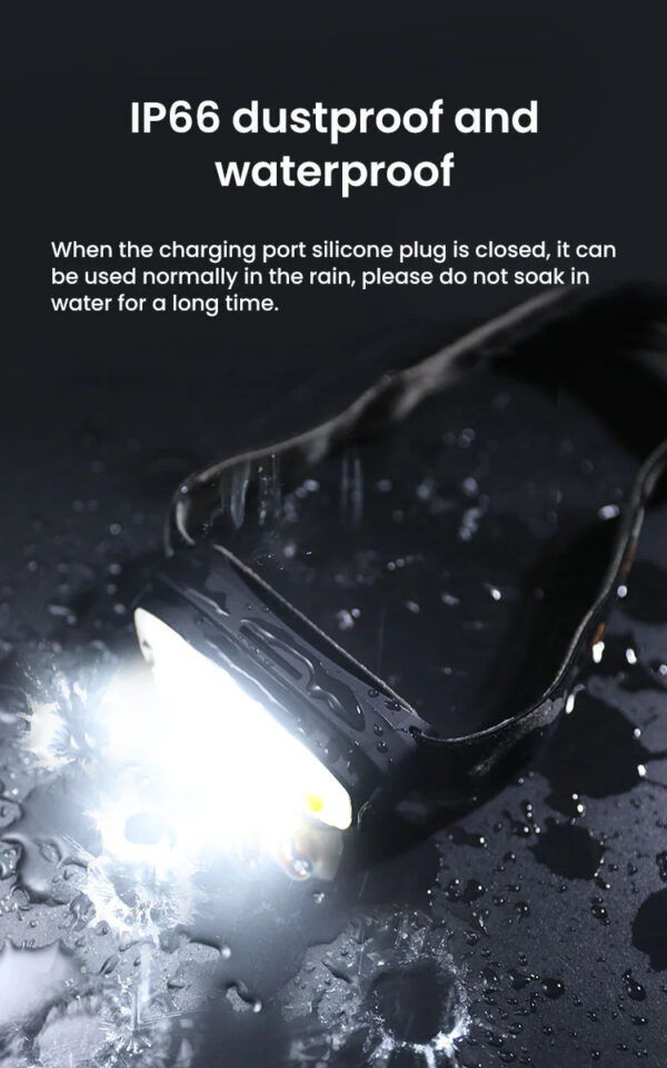 LOBOO Lampka sportowa z uchwytem na bagaż PIKE, wodoodporna IP66, czujnik ruchu