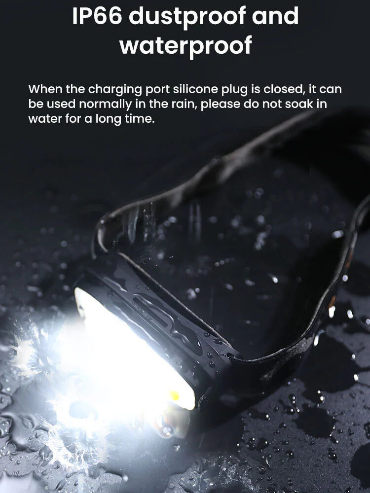 LOBOO Lampka sportowa z uchwytem na bagaż PIKE, wodoodporna IP66, czujnik ruchu