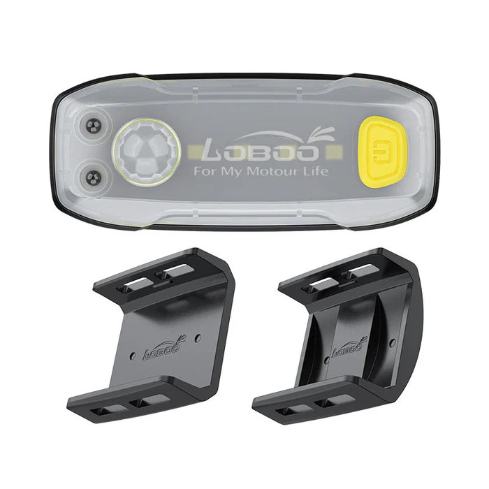 LOBOO Lampka sportowa z uchwytem na bagaż PIKE, wodoodporna IP66, czujnik ruchu