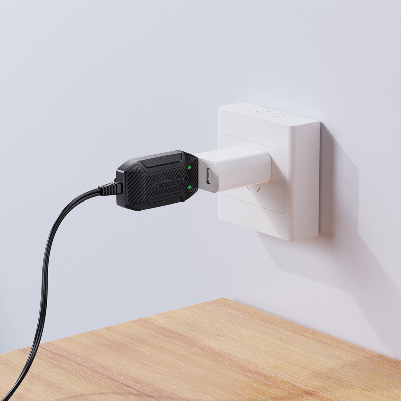 LOBOO Inteligenta Mini ładowarka do akumulatorów 12V (kwasowe, żelowe, litowe), USB