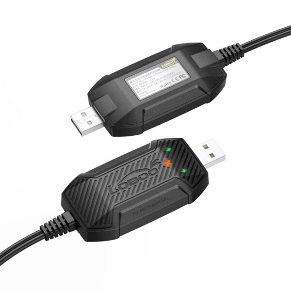 LOBOO Inteligenta Mini ładowarka do akumulatorów 12V (kwasowe, żelowe, litowe), USB