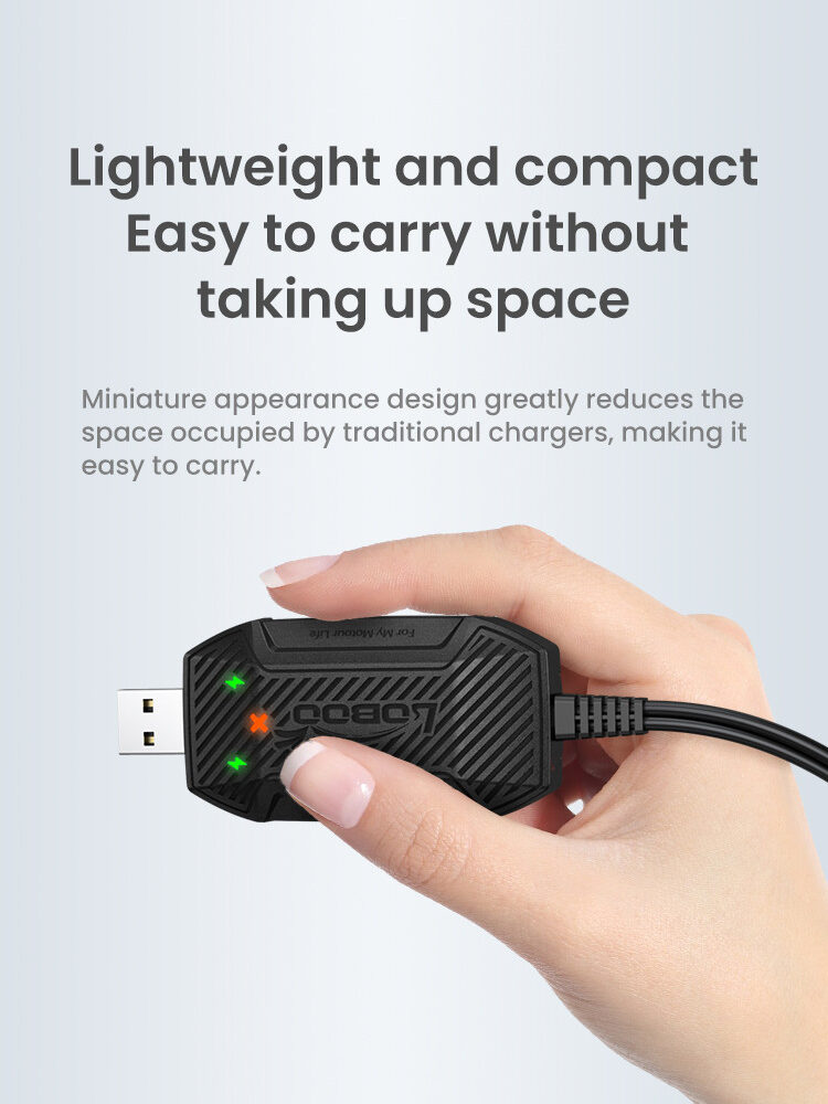 LOBOO Inteligenta Mini ładowarka do akumulatorów 12V (kwasowe, żelowe, litowe), USB