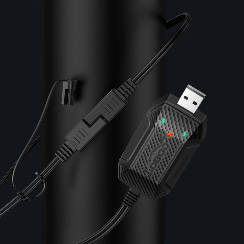 loboo-mini-ladowarka-do-akumulatorow LOBOO Inteligenta Mini ładowarka do akumulatorów 12V (kwasowe, żelowe, litowe), USB
