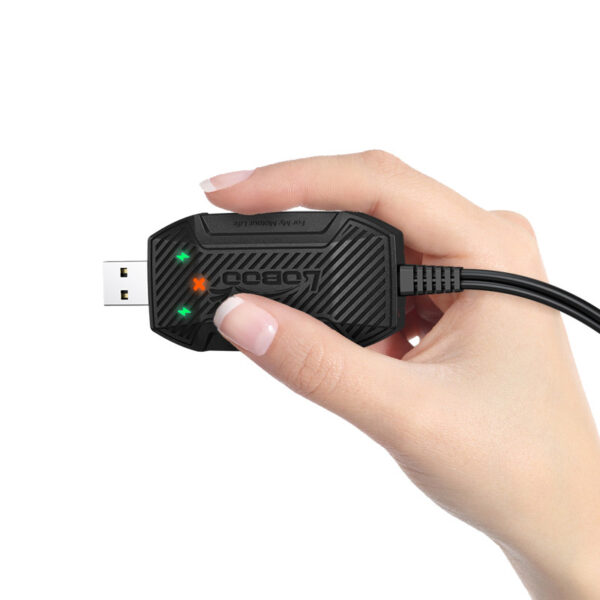 LOBOO Inteligenta Mini ładowarka do akumulatorów 12V (kwasowe, żelowe, litowe), USB