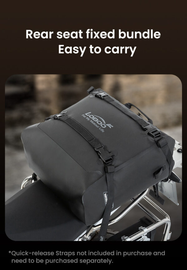 LOBOO Pompowane miękkie torby boczne na gmole, wodoodporne z aluminiowymi płytami montażowymi, seria ALPINE, 1 zestaw - 2 szt 23
