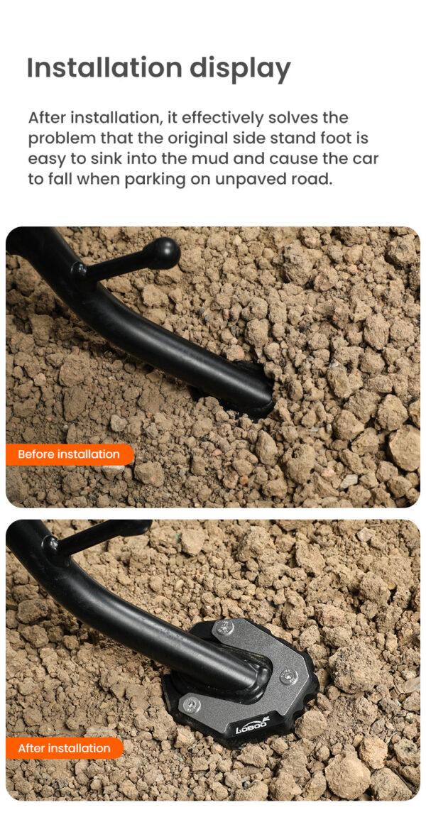 LOBOO Nakładka na stopkę boczną, aluminiowa do BMW F750GS