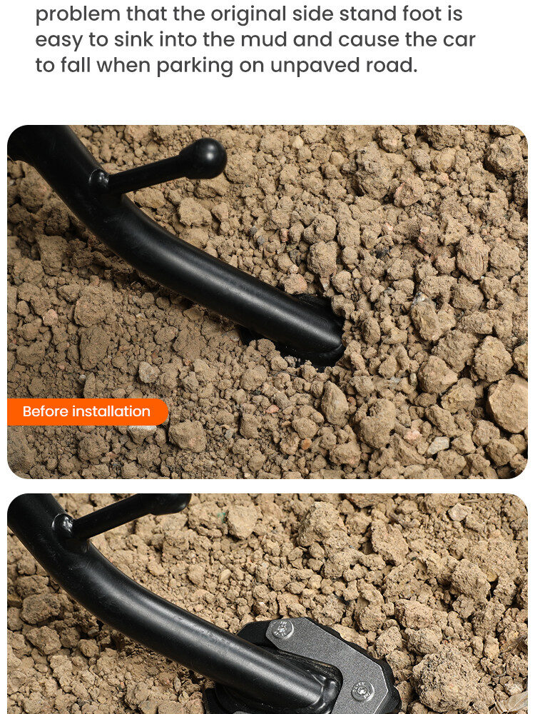 LOBOO Nakładka na stopkę boczną, aluminiowa do BMW F750GS