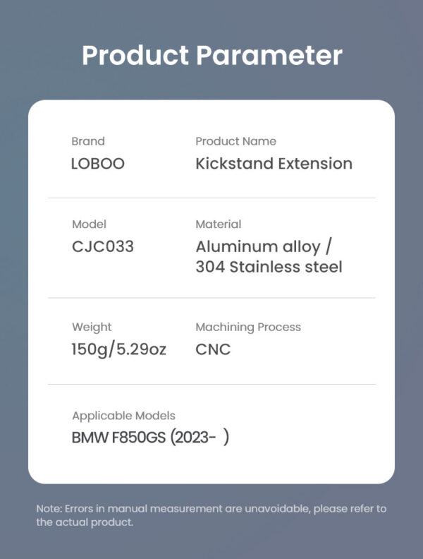 LOBOO Nakładka na stopkę boczną, aluminiowa do BMW F750GS