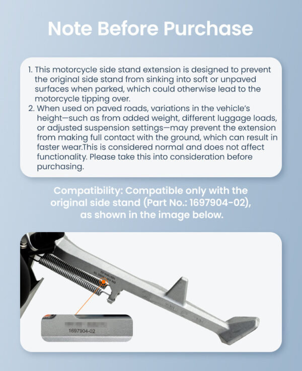 LOBOO Nakładka na stopkę boczną, aluminiowa do BMW F900GS (2024-)