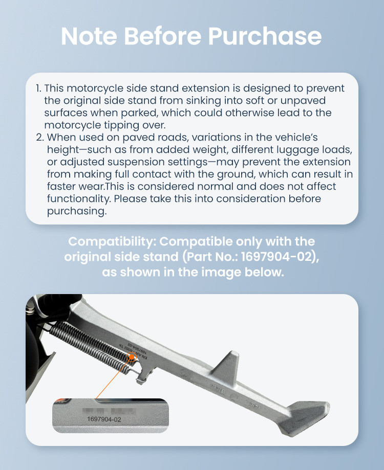 LOBOO Nakładka na stopkę boczną, aluminiowa do BMW F900GS (2024-)