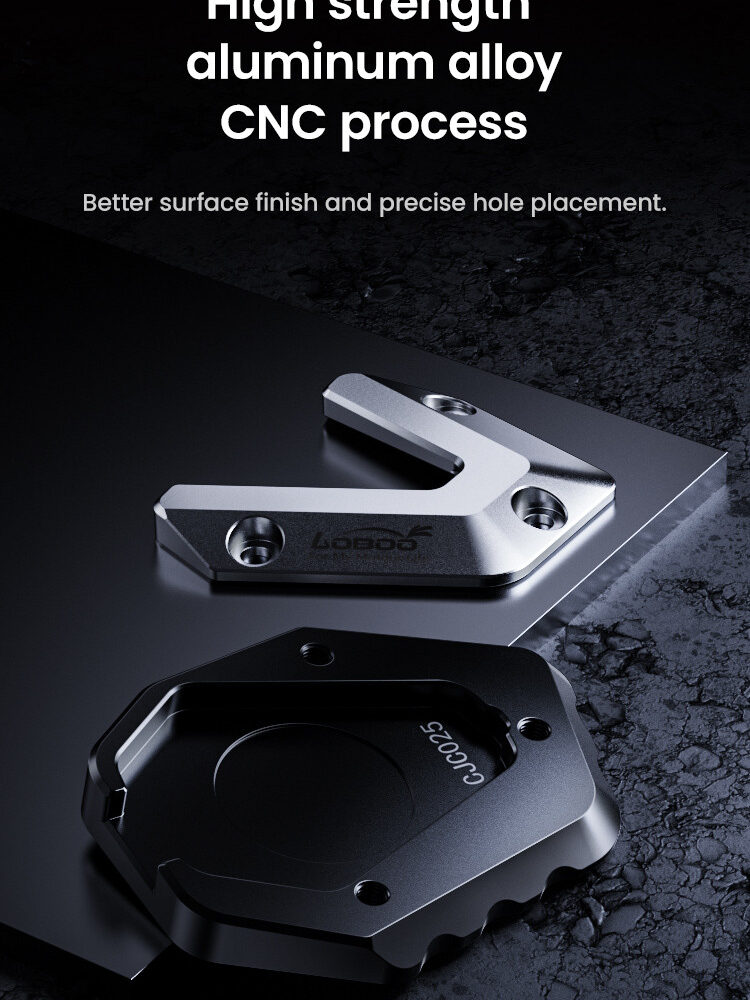 LOBOO Nakładka na stopkę boczną, aluminiowa do BMW F900GS (2024-)