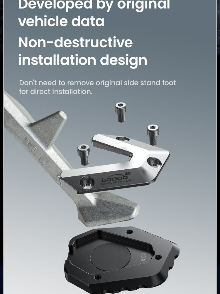LOBOO Nakładka na stopkę boczną, aluminiowa do BMW F900GS (2024-)