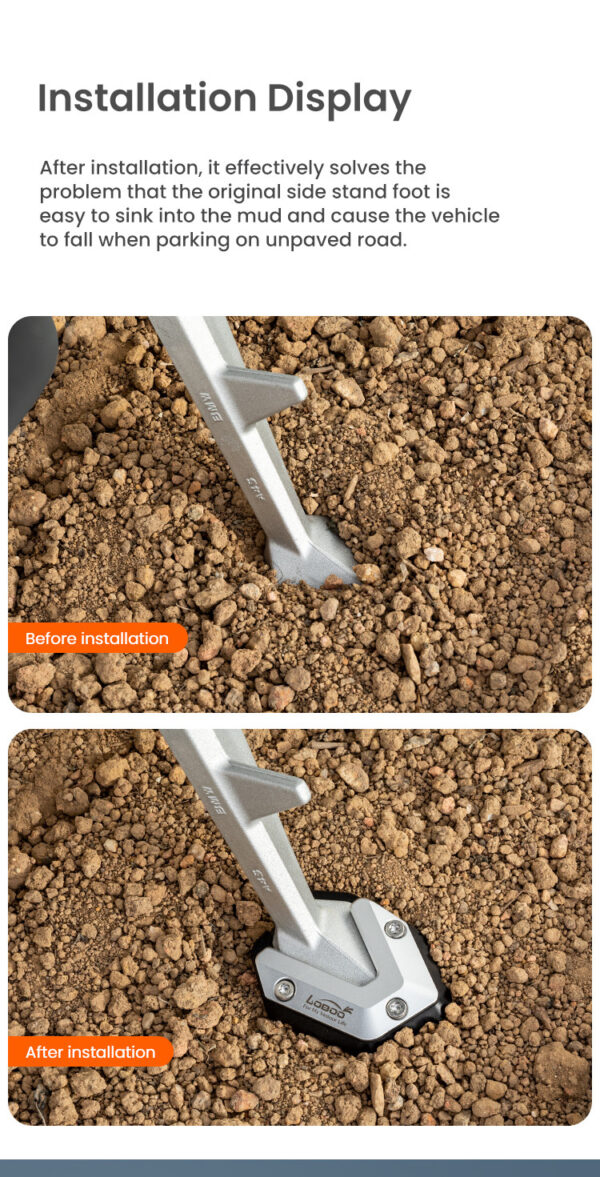 LOBOO Nakładka na stopkę boczną, aluminiowa do BMW F900GS (2024-)