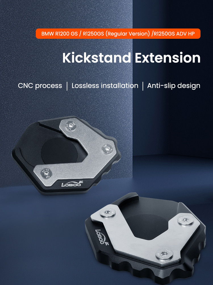 LOBOO Nakładka na stopkę boczną, aluminiowa do BMW R1200/1250GS ADV