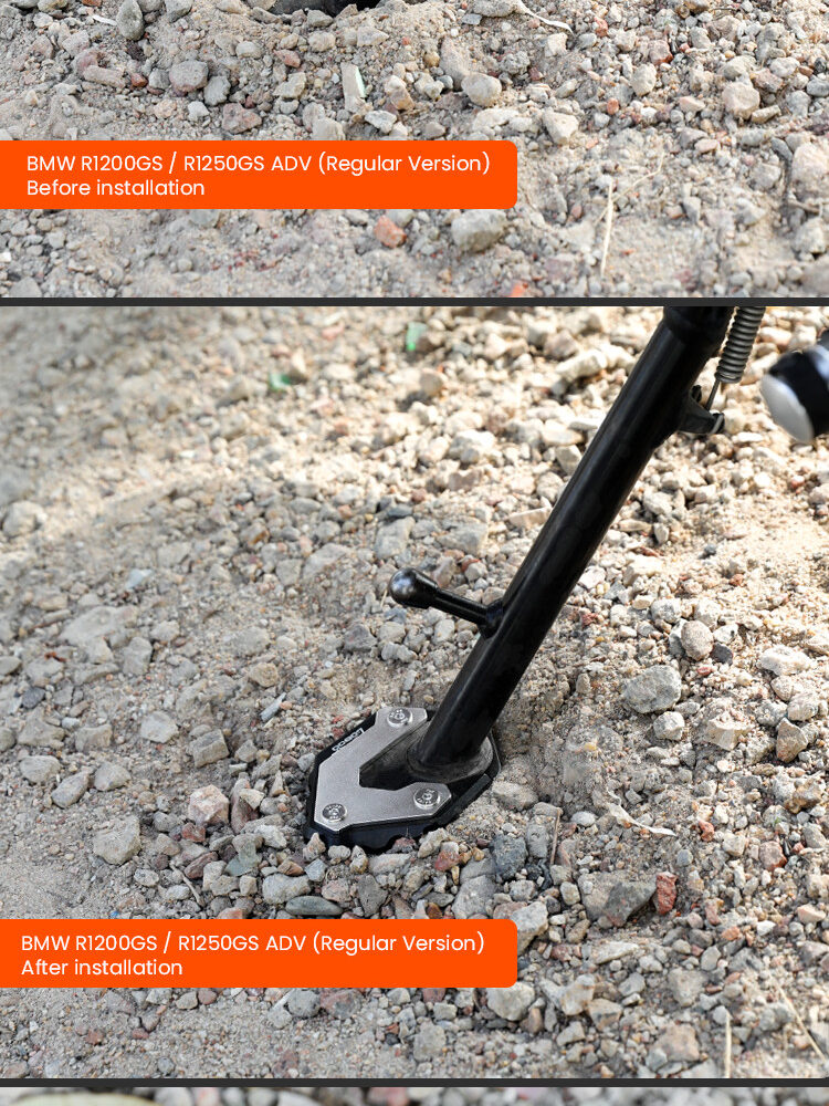 LOBOO Nakładka na stopkę boczną, aluminiowa do BMW R1200/1250GS ADV