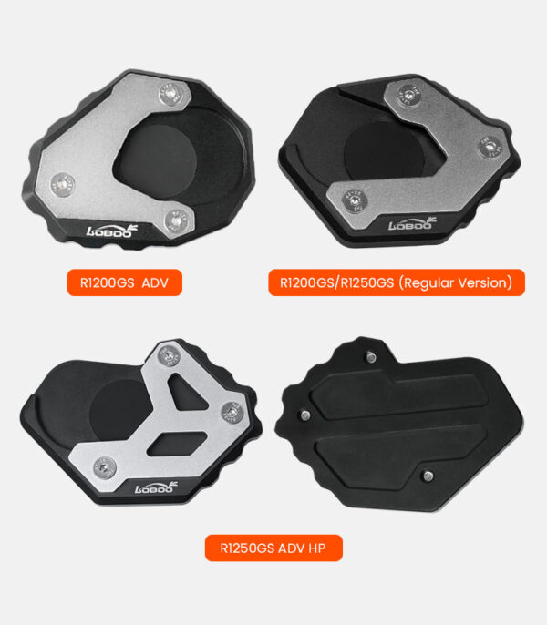 LOBOO Nakładka na stopkę boczną, aluminiowa do BMW R1200/1250GS ADV