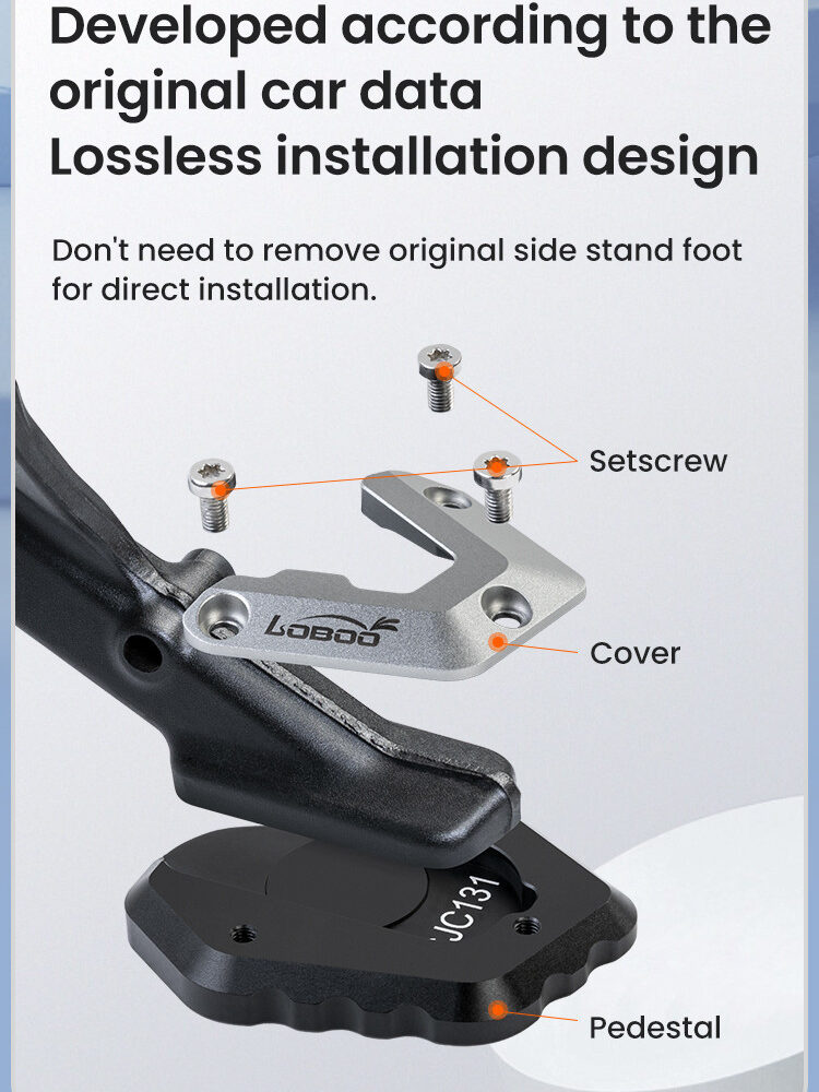 LOBOO Nakładka na stopkę boczną, aluminiowa do BMW R1300GS