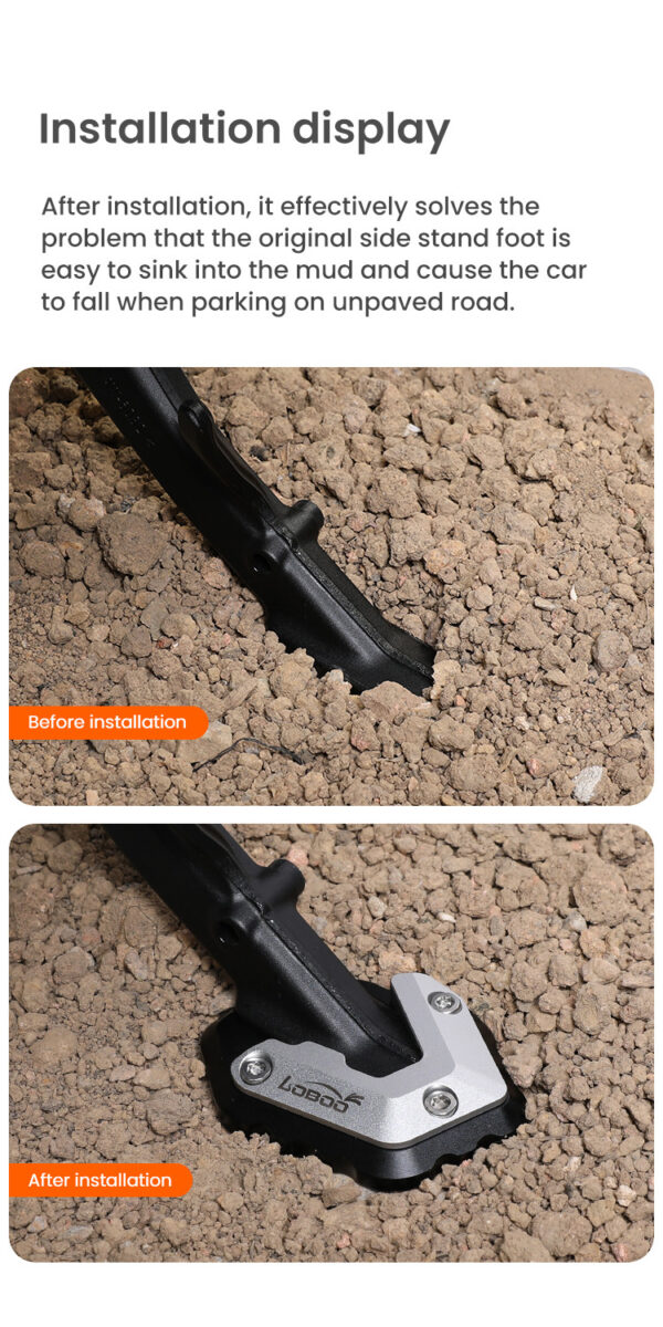 LOBOO Nakładka na stopkę boczną, aluminiowa do BMW R1300GS