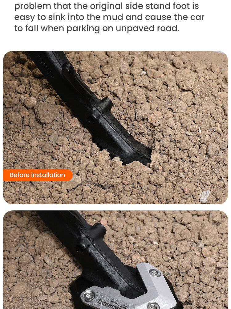 LOBOO Nakładka na stopkę boczną, aluminiowa do BMW R1300GS