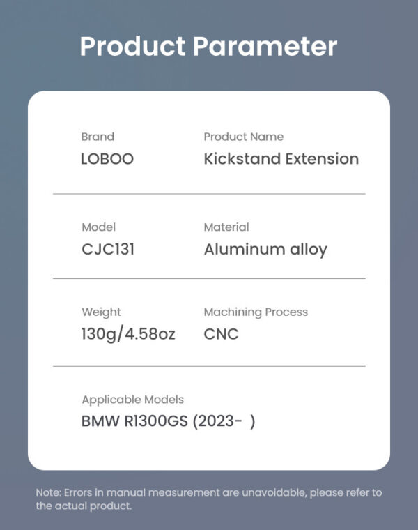 LOBOO Nakładka na stopkę boczną, aluminiowa do BMW R1300GS