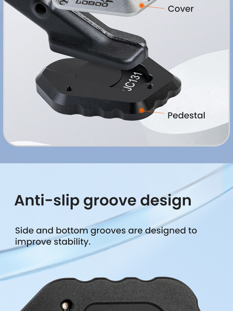 LOBOO Nakładka na stopkę boczną, aluminiowa do BMW R1300GS