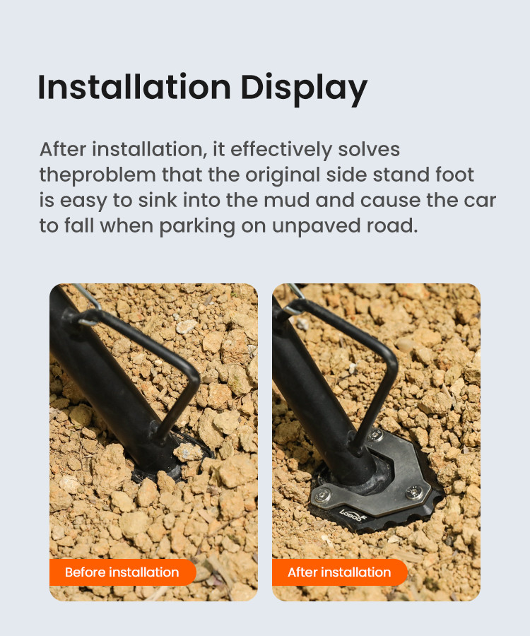 LOBOO Nakładka na stopkę boczną, aluminiowa do CFMOTO 800MTX (2024-)