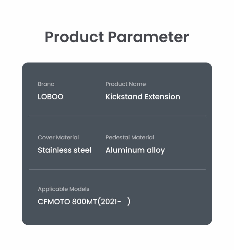 LOBOO Nakładka na stopkę boczną, aluminiowa do CFMOTO 800MTX (2024-)