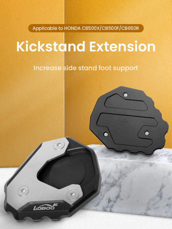 LOBOO Nakładka na stopkę boczną, aluminiowa do HONDA CB500X (2019-), HONDA CB400X (2021-), HONDA NX400 (2024-), HONDA CB650R