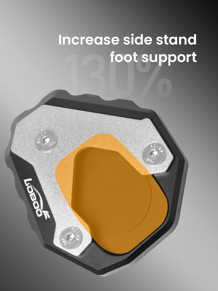 LOBOO Nakładka na stopkę boczną, aluminiowa do HONDA CB500X (2019-), HONDA CB400X (2021-), HONDA NX400 (2024-), HONDA CB650R