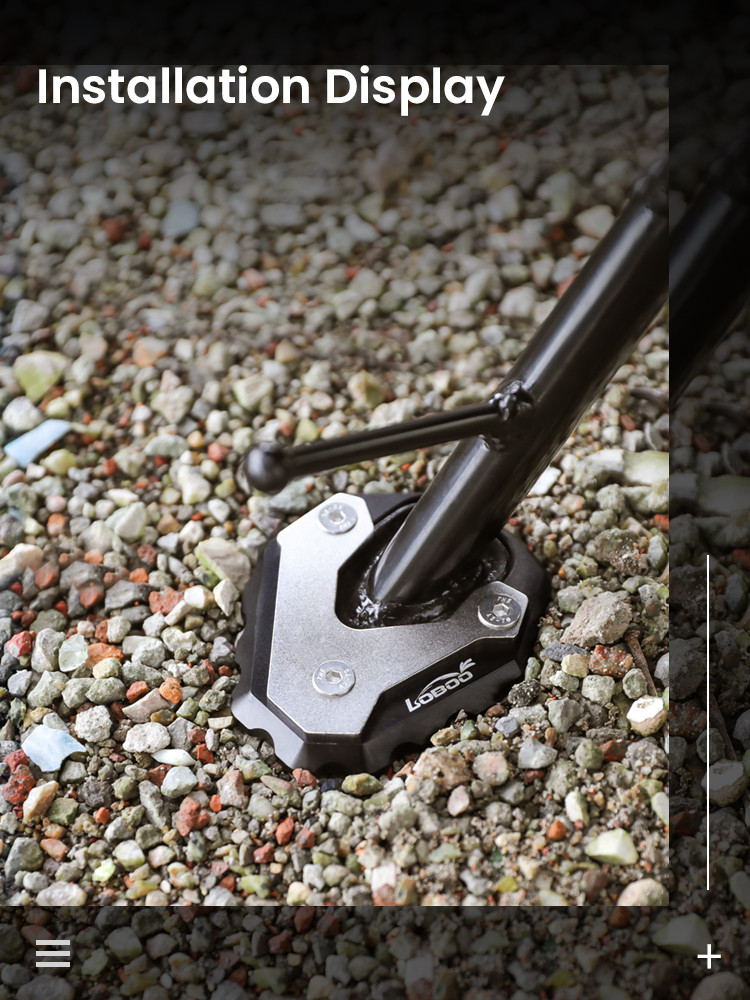 LOBOO Nakładka na stopkę boczną, aluminiowa do HONDA CB500X (2019-), HONDA CB400X (2021-), HONDA NX400 (2024-), HONDA CB650R