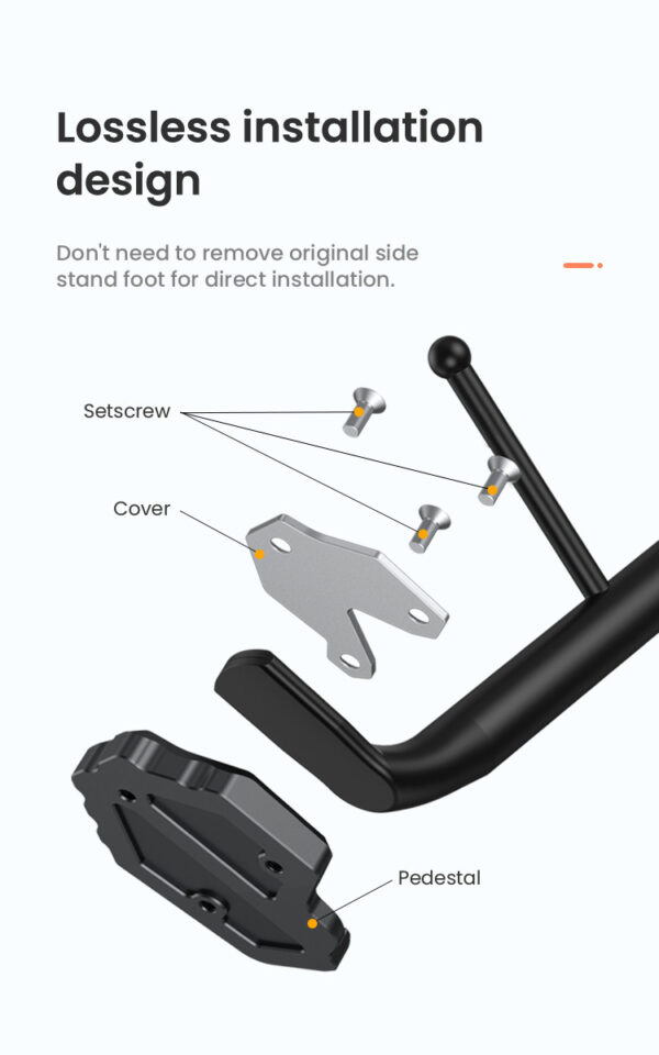 LOBOO Nakładka na stopkę boczną, aluminiowa do HONDA FORZA350