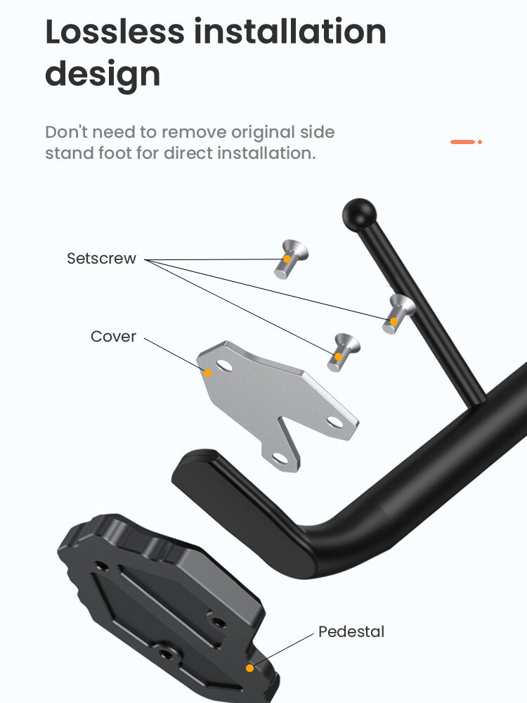 LOBOO Nakładka na stopkę boczną, aluminiowa do HONDA FORZA350