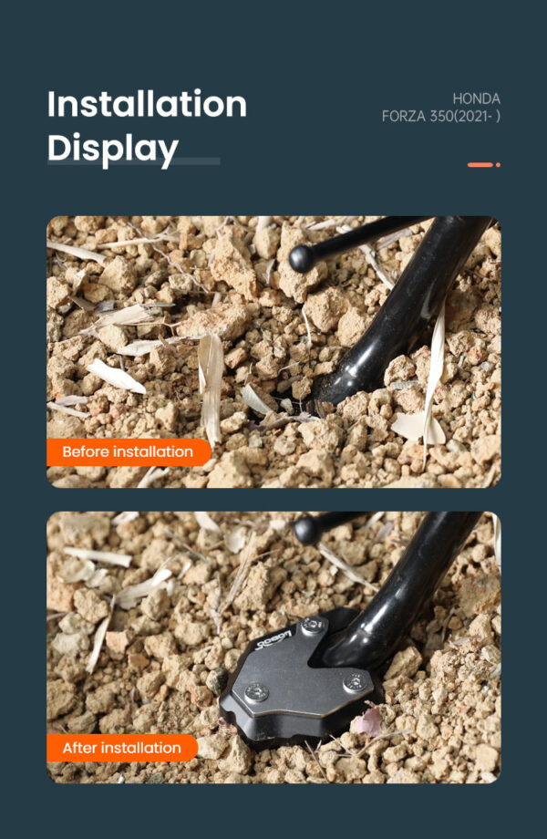 LOBOO Nakładka na stopkę boczną, aluminiowa do HONDA FORZA350