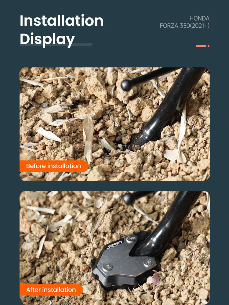 LOBOO Nakładka na stopkę boczną, aluminiowa do HONDA FORZA350