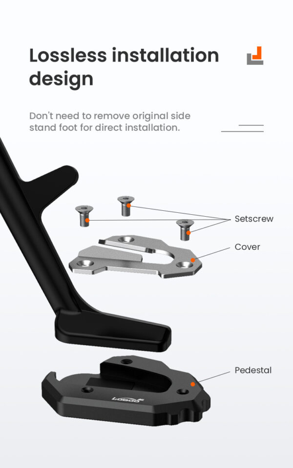 LOBOO Nakładka na stopkę boczną, aluminiowa do HONDA GL1800