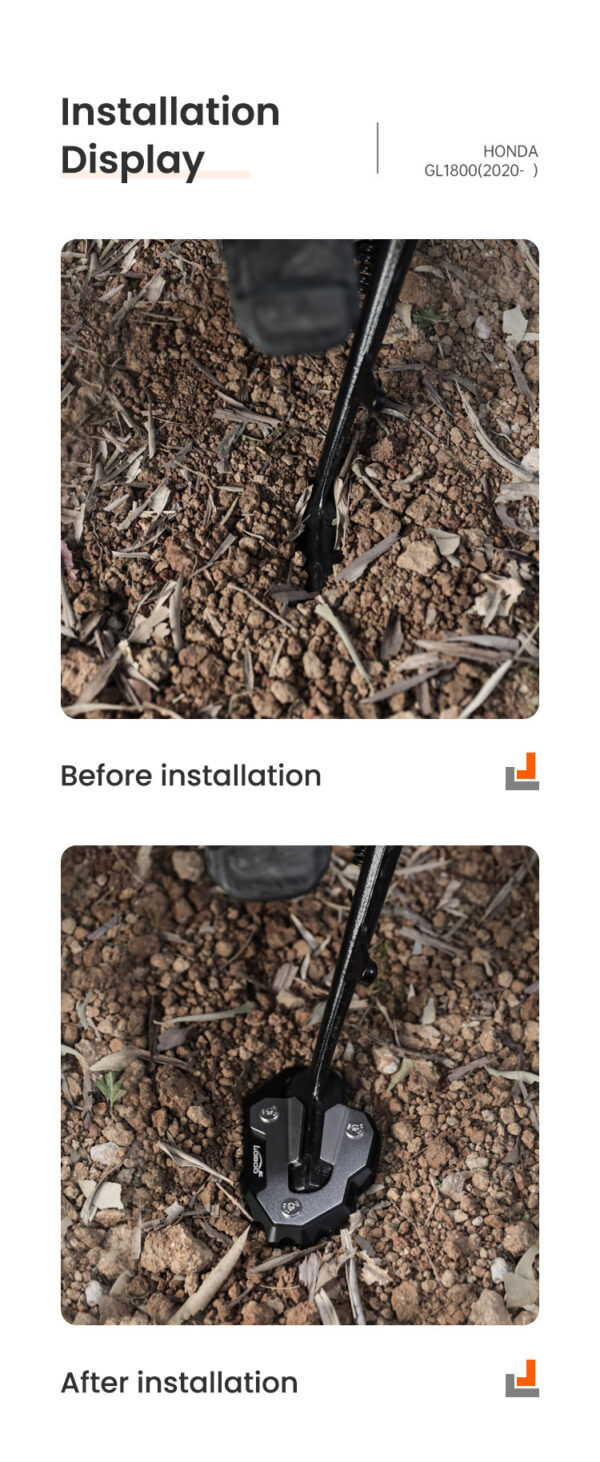 LOBOO Nakładka na stopkę boczną, aluminiowa do HONDA GL1800