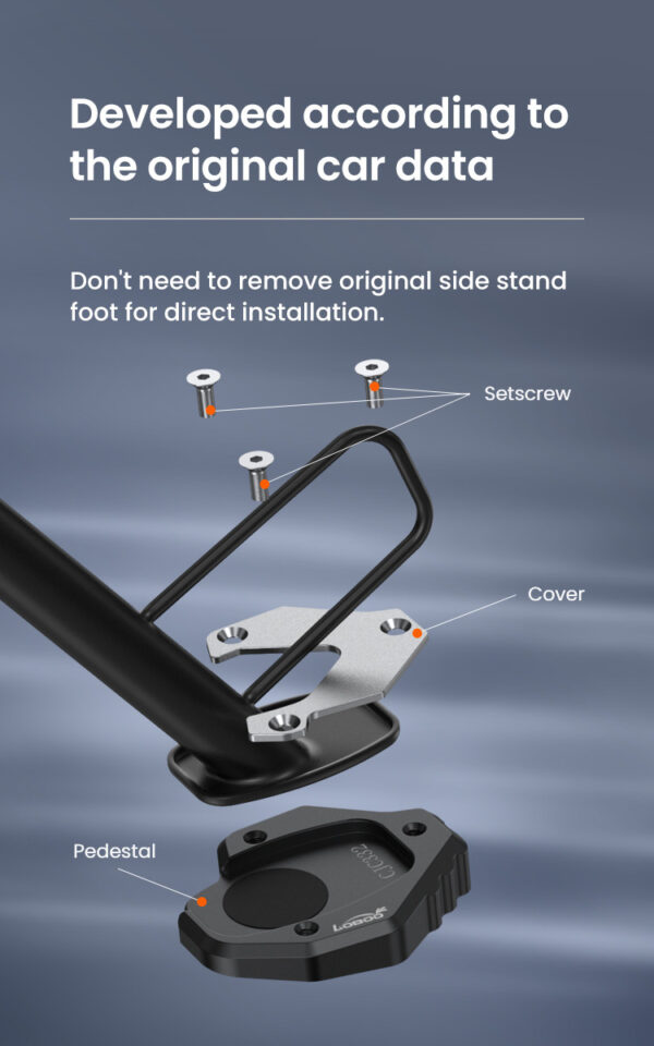 LOBOO Nakładka na stopkę boczną, aluminiowa do HONDA X-ADV750 (2021-)