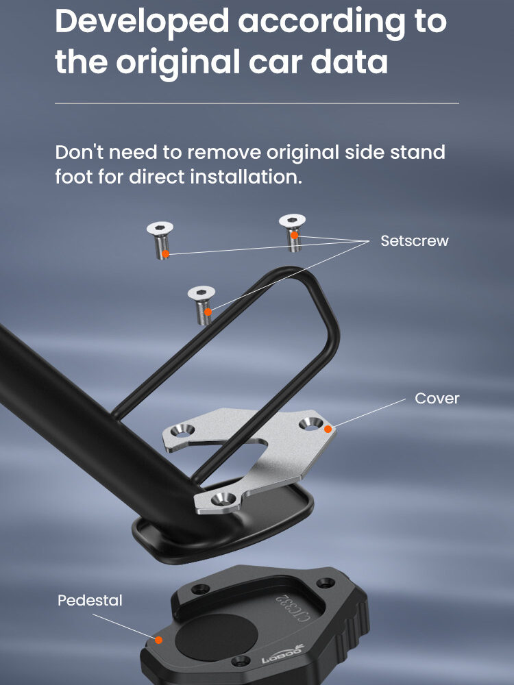 LOBOO Nakładka na stopkę boczną, aluminiowa do HONDA X-ADV750 (2021-)