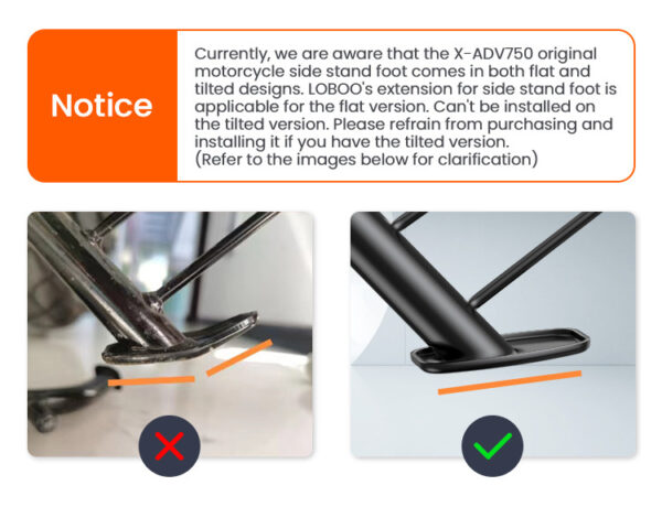 LOBOO Nakładka na stopkę boczną, aluminiowa do HONDA X-ADV750 (2021-)