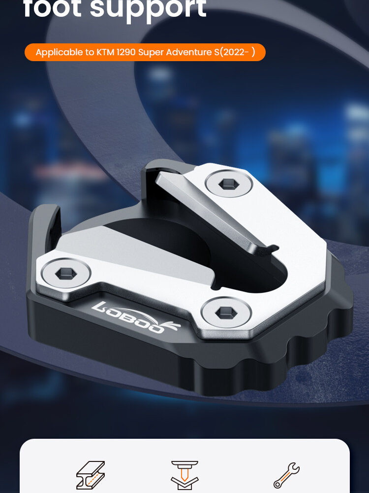 LOBOO Nakładka na stopkę boczną, aluminiowa do KTM1290 Super Adventure S (2022-)