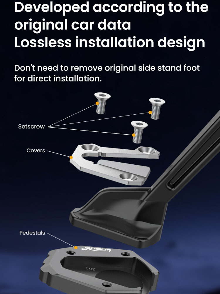 LOBOO Nakładka na stopkę boczną, aluminiowa do KTM1290 Super Adventure S (2022-)