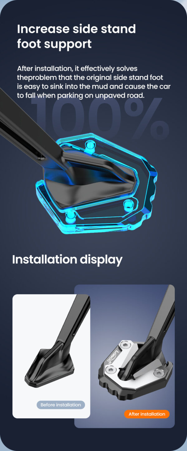 LOBOO Nakładka na stopkę boczną, aluminiowa do KTM1290 Super Adventure S (2022-)