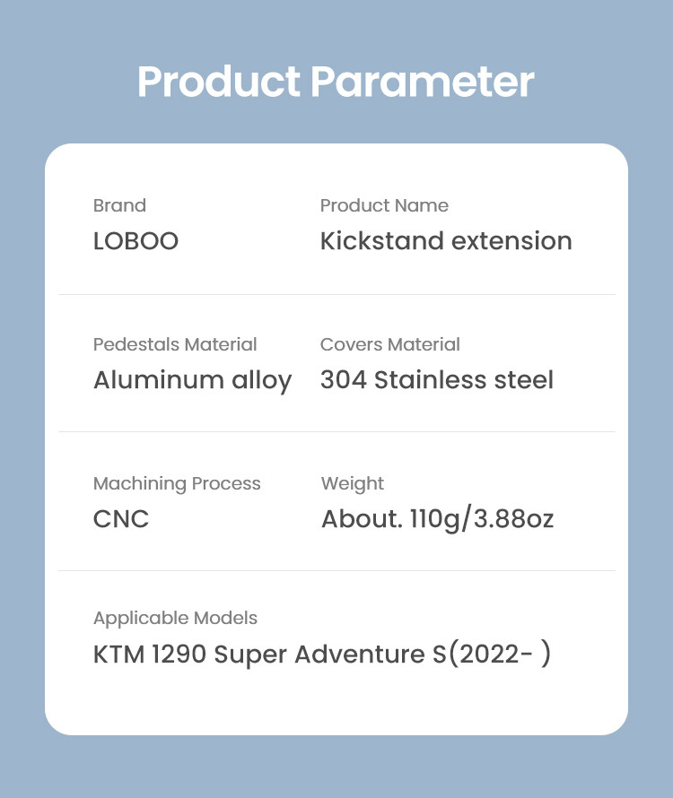 LOBOO Nakładka na stopkę boczną, aluminiowa do KTM1290 Super Adventure S (2022-)