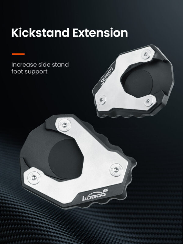 LOBOO Nakładka na stopkę boczną, aluminiowa do KTM690, KTM790 Adventure, KTM790 Adventure R, KTM890 Adventure R, KTM1050, KTM119