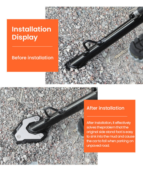 LOBOO Nakładka na stopkę boczną, aluminiowa do KTM690, KTM790 Adventure, KTM790 Adventure R, KTM890 Adventure R, KTM1050, KTM119