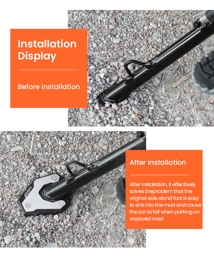 LOBOO Nakładka na stopkę boczną, aluminiowa do KTM690, KTM790 Adventure, KTM790 Adventure R, KTM890 Adventure R, KTM1050, KTM119