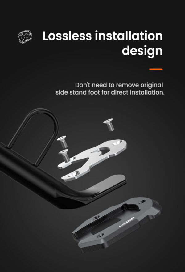 LOBOO Nakładka na stopkę boczną, aluminiowa do SUZUKI V-Strom 1050/XT, V-Strom 1000/XT, SUZUKI GSX-S 1000F, SUZUKI GSX-S 750, SU